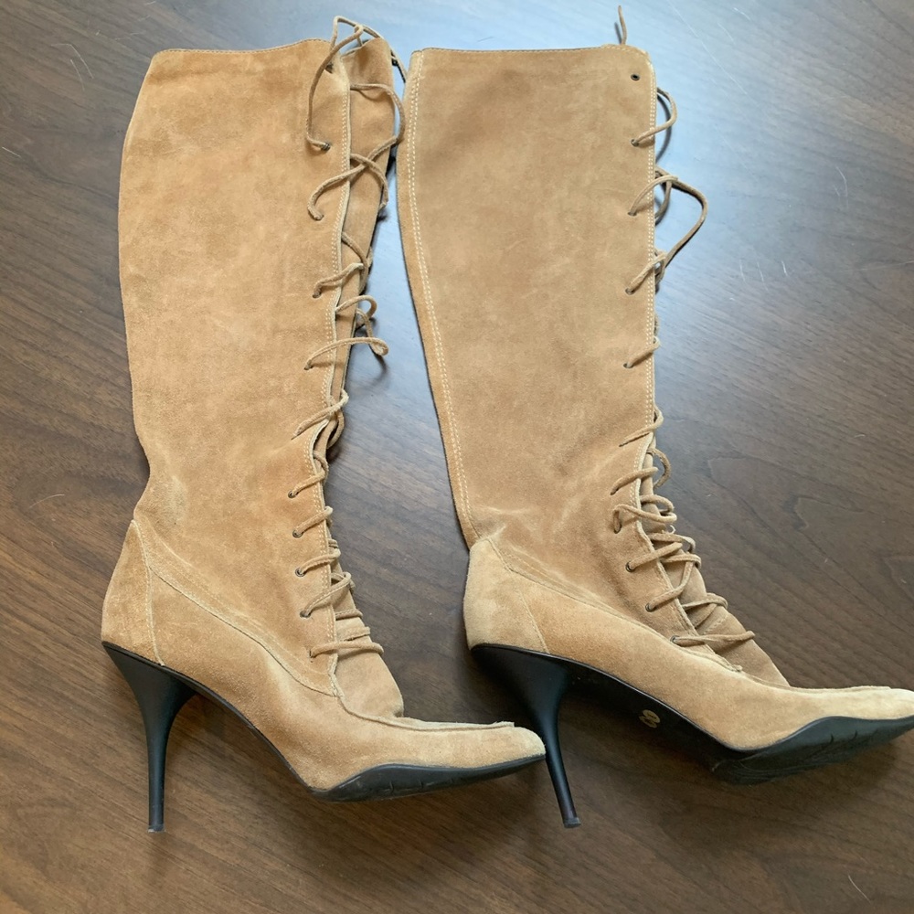 Michael Kori lace up suede boots